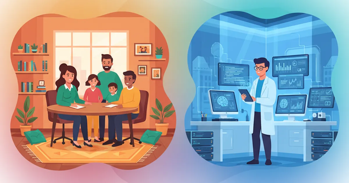 Student comparing social work and psychology degree program brochures