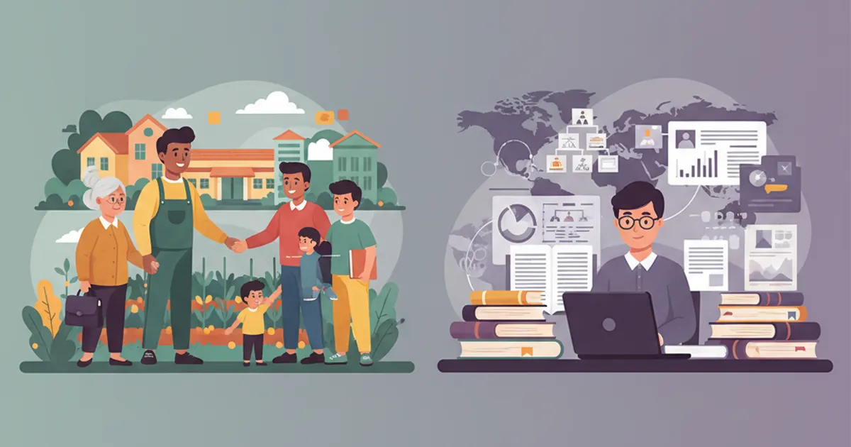 College students discussing degree options in a campus library