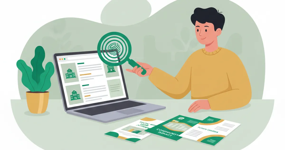 Student researching CSWE-accredited social work programs on a laptop