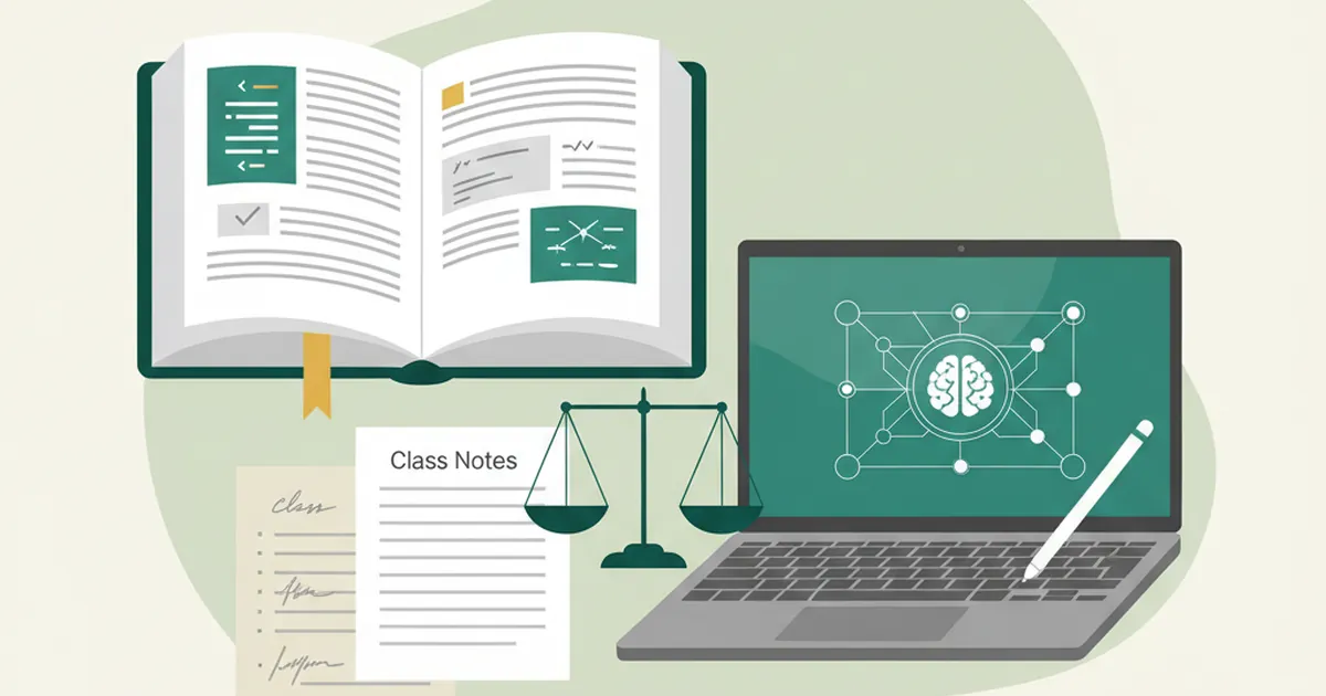 Open textbook showing the NASW Code of Ethics alongside class notes and a laptop